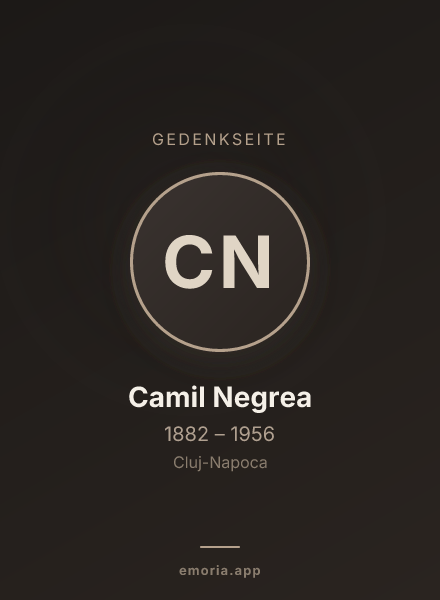 Gedenkportrait von Camil Negrea