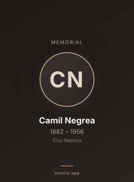 Memorial portrait of Camil Negrea