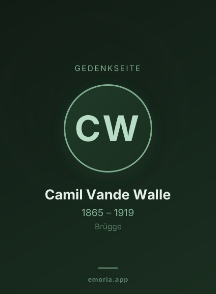 Gedenkportrait von Camil Vande Walle