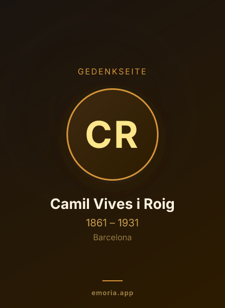 Gedenkportrait von Camil Vives i Roig