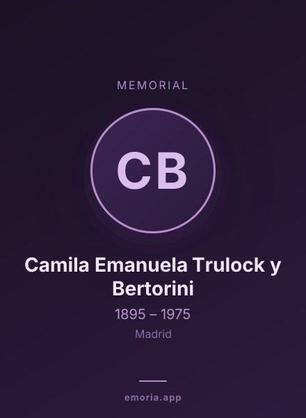 Memorial portrait of Camila Emanuela Trulock y Bertorini