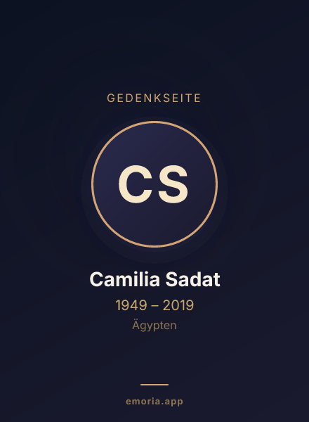 Gedenkportrait von Camilia Sadat