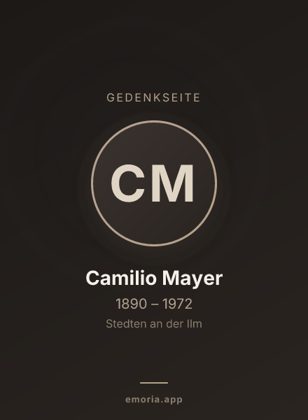 Gedenkportrait von Camilio Mayer