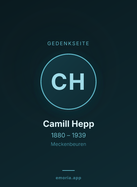 Gedenkportrait von Camill Hepp