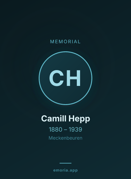 Memorial portrait of Camill Hepp