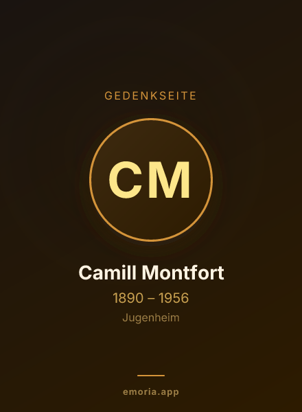 Gedenkportrait von Camill Montfort