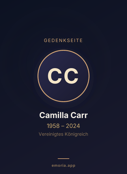 Gedenkportrait von Camilla Carr