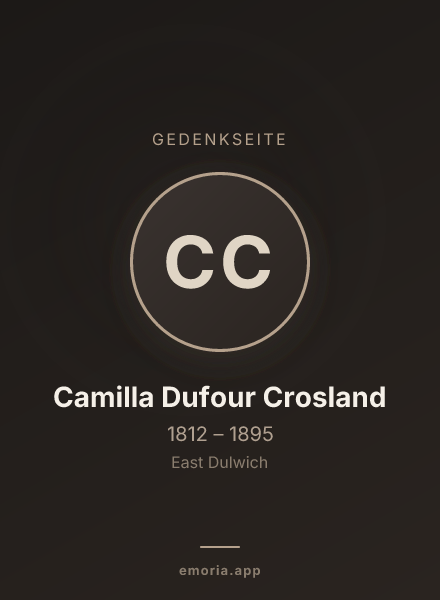 Gedenkportrait von Camilla Dufour Crosland