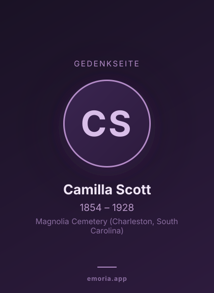 Gedenkportrait von Camilla Scott