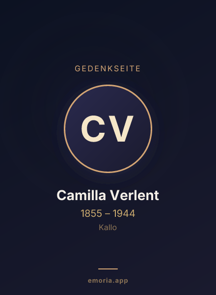 Gedenkportrait von Camilla Verlent