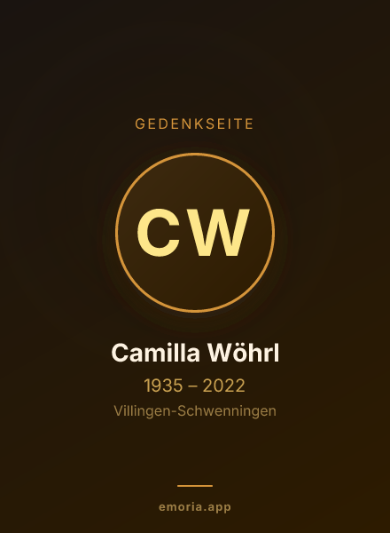 Gedenkportrait von Camilla Wöhrl