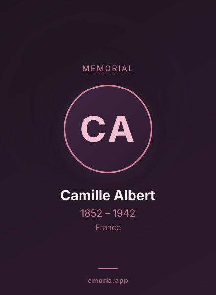 Memorial portrait of Camille Albert