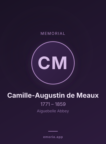 Memorial portrait of Camille-Augustin de Meaux