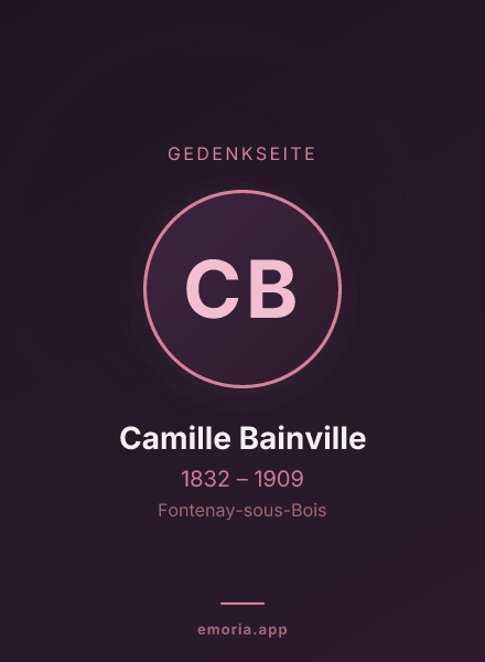 Gedenkportrait von Camille Bainville