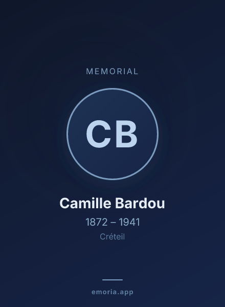 Memorial portrait of Camille Bardou