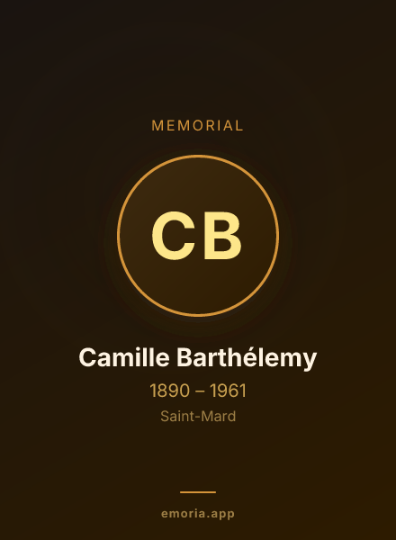 Memorial portrait of Camille Barthélemy