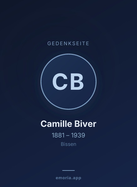 Gedenkportrait von Camille Biver