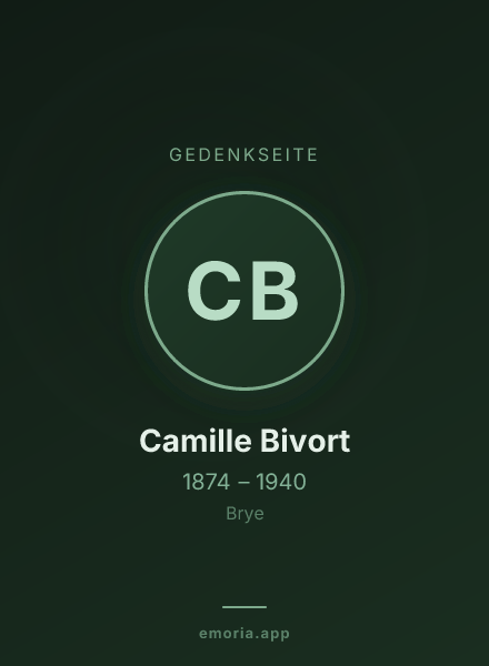 Gedenkportrait von Camille Bivort