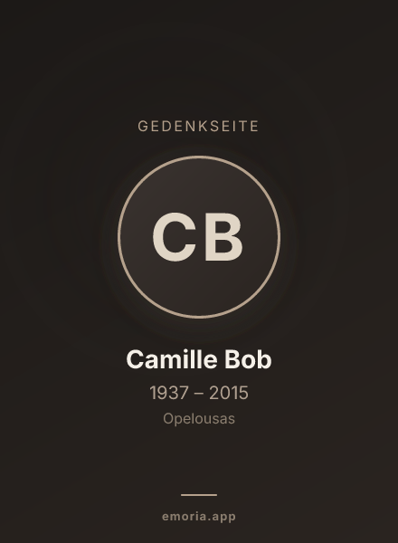 Gedenkportrait von Camille Bob