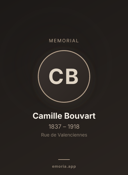 Memorial portrait of Camille Bouvart