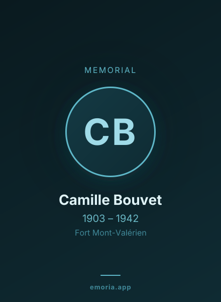 Memorial portrait of Camille Bouvet