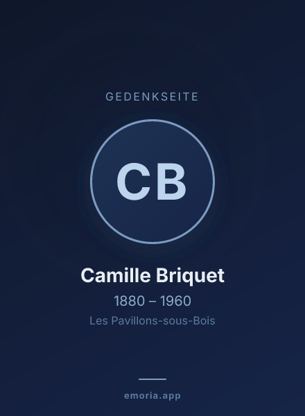 Gedenkportrait von Camille Briquet