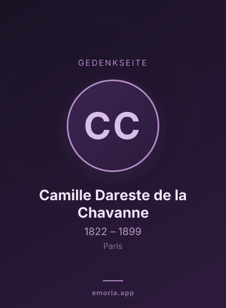 Gedenkportrait von Camille Dareste de la Chavanne