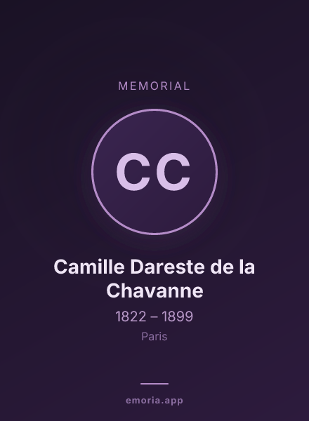 Memorial portrait of Camille Dareste de la Chavanne