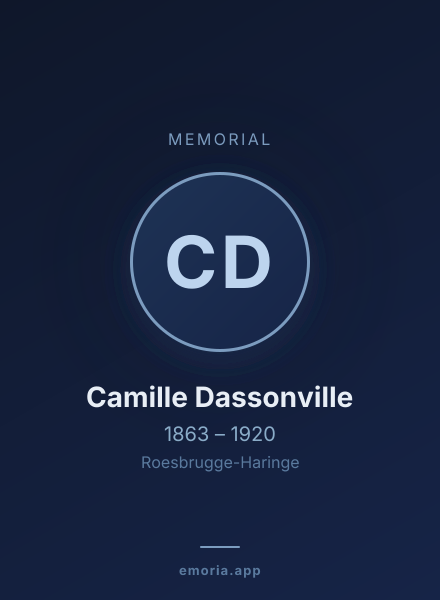 Memorial portrait of Camille Dassonville