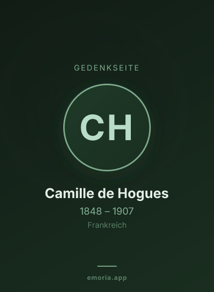 Gedenkportrait von Camille de Hogues