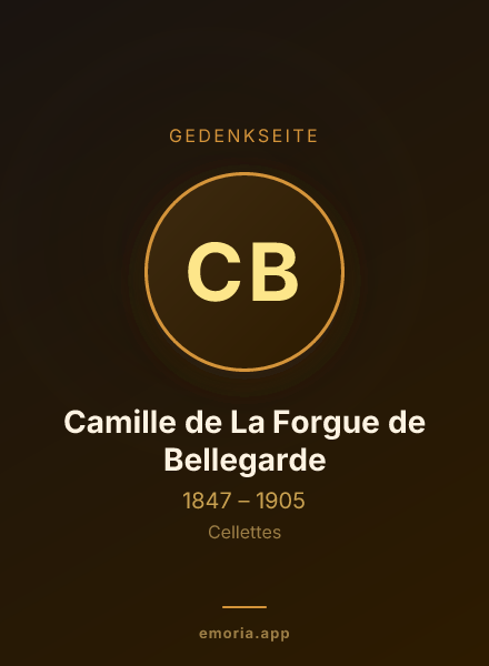 Gedenkportrait von Camille de La Forgue de Bellegarde