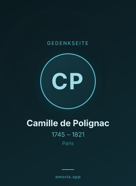 Gedenkportrait von Camille de Polignac