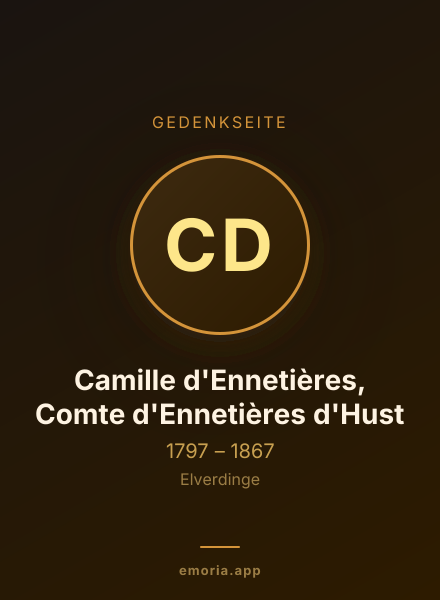 Gedenkportrait von Camille d'Ennetières, Comte d'Ennetières d'Hust