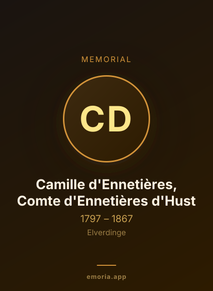 Memorial portrait of Camille d'Ennetières, Comte d'Ennetières d'Hust