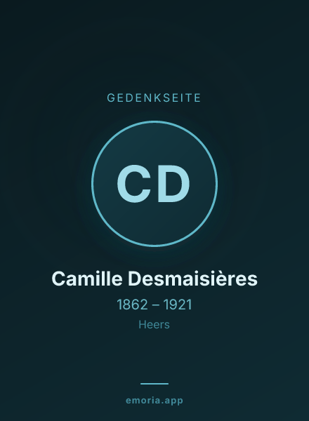 Gedenkportrait von Camille Desmaisières