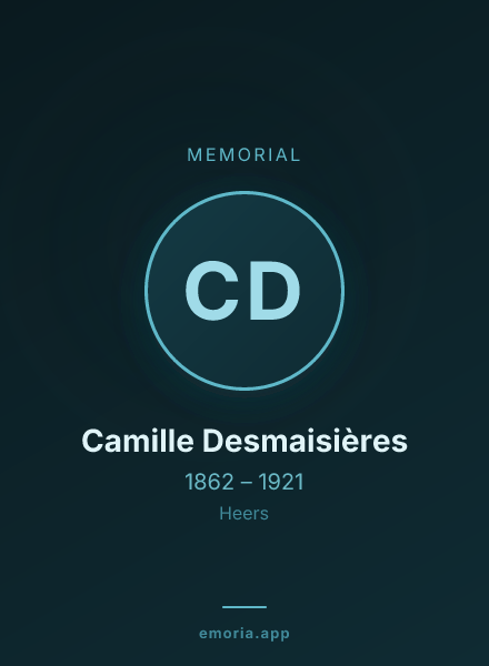 Memorial portrait of Camille Desmaisières