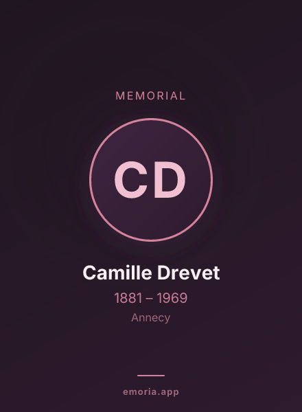 Memorial portrait of Camille Drevet