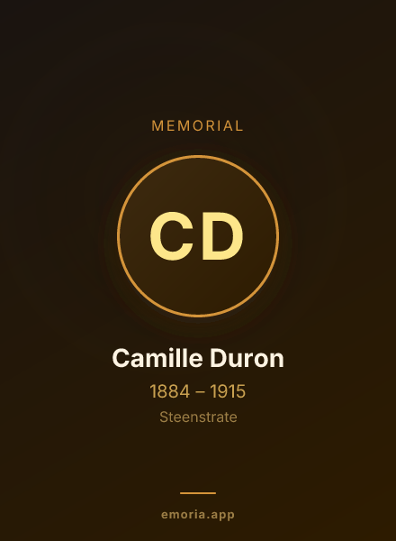 Memorial portrait of Camille Duron