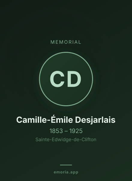 Memorial portrait of Camille-Émile Desjarlais