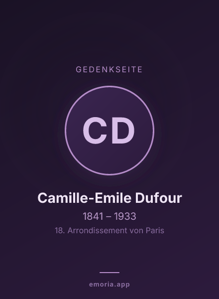 Gedenkportrait von Camille-Emile Dufour