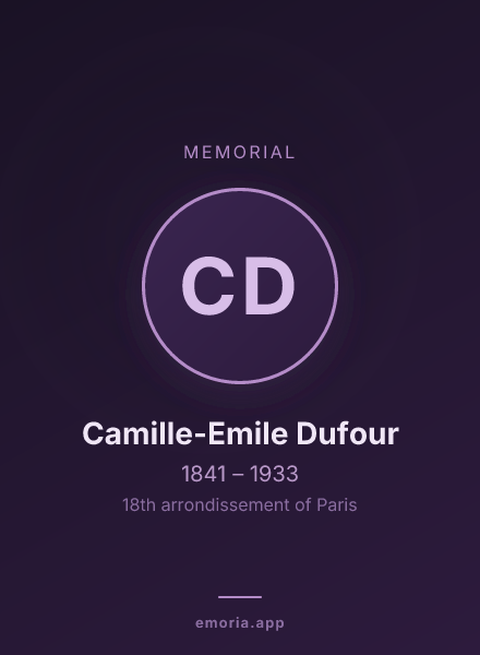 Memorial portrait of Camille-Emile Dufour