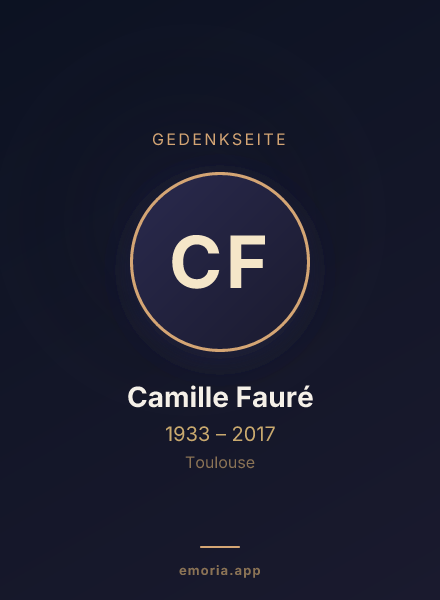Gedenkportrait von Camille Fauré