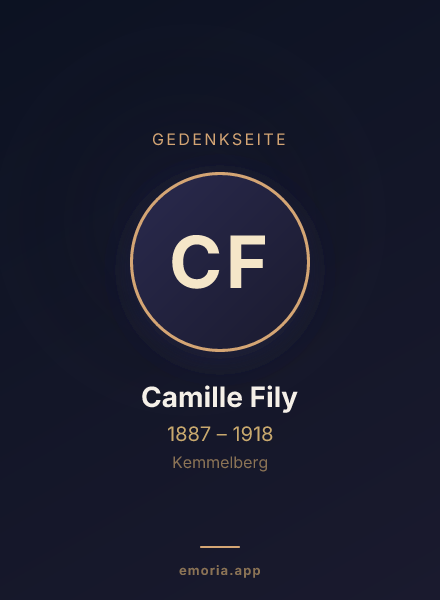 Gedenkportrait von Camille Fily
