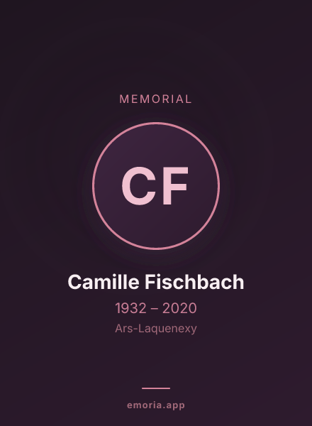 Memorial portrait of Camille Fischbach