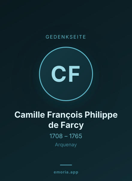 Gedenkportrait von Camille François Philippe de Farcy