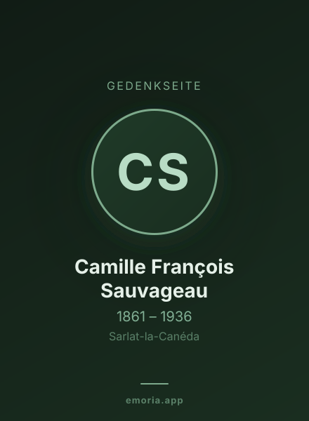 Gedenkportrait von Camille François Sauvageau