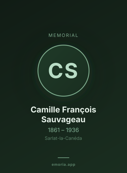 Memorial portrait of Camille François Sauvageau