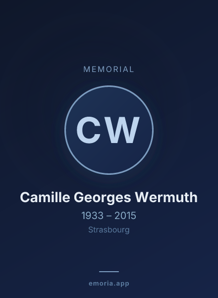 Memorial portrait of Camille Georges Wermuth