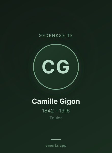 Gedenkportrait von Camille Gigon