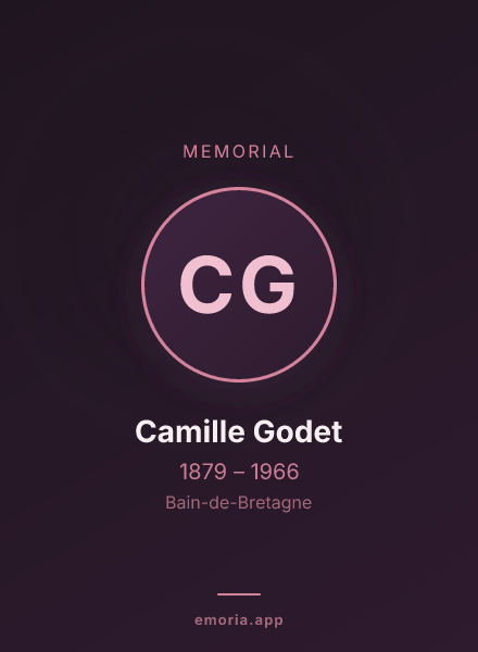 Memorial portrait of Camille Godet